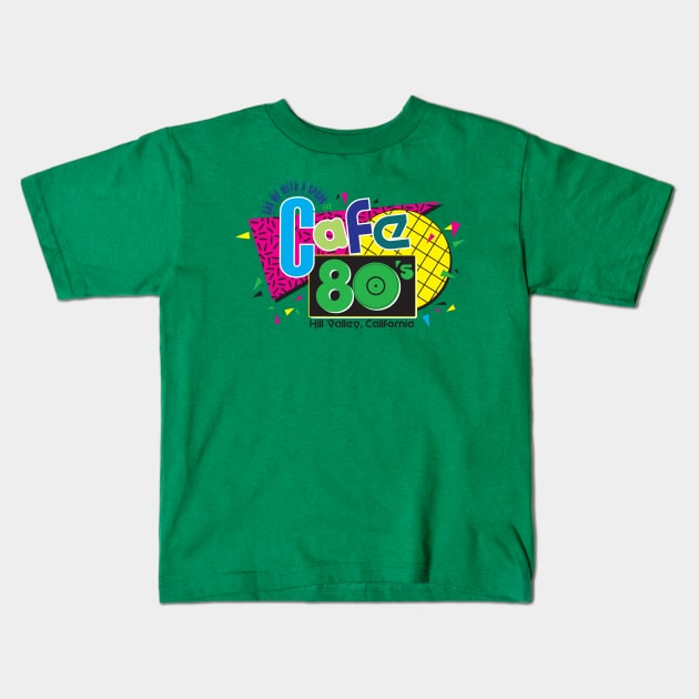 Cafe 80s Kids T-Shirt by MindsparkCreative